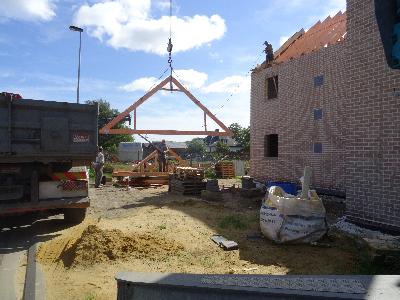 JLM-toitures-Namurmontage charpente industrielle 