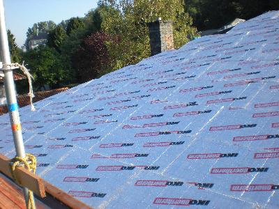 JLM-toitures-NamurIsolation en panneaux polyuréthane: toiture Sarking